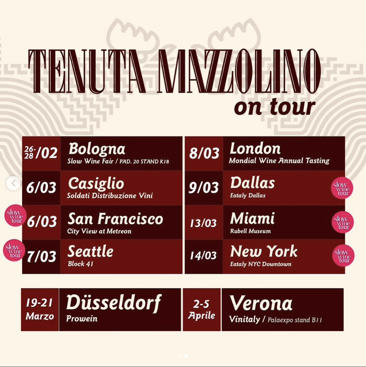 Parte un intenso tour nazionale e internazionale per Tenuta Mazzolino